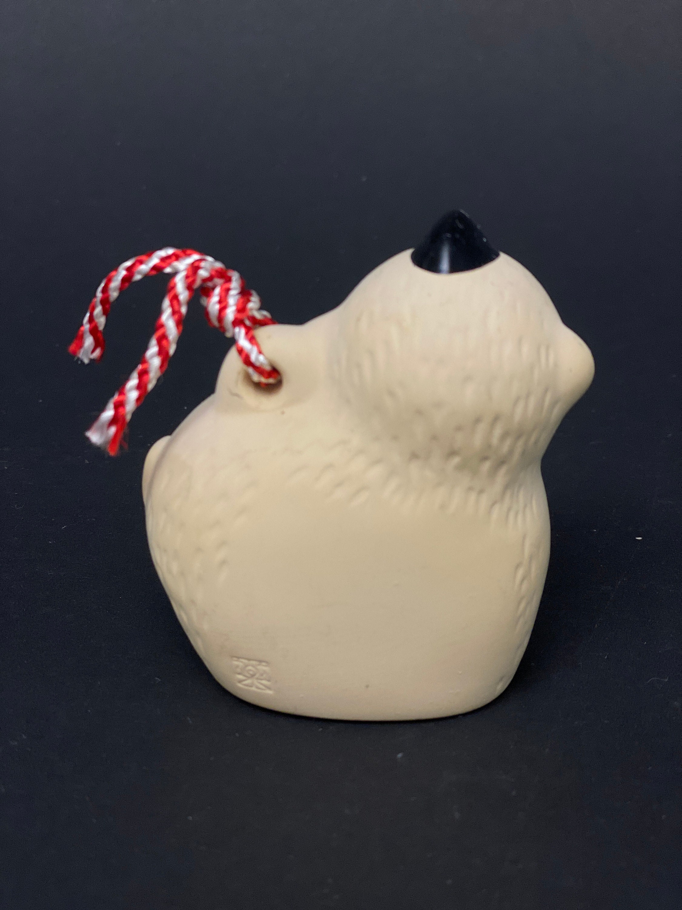 日本の土鈴、動物鈴、ヴィンテージ土鈴、手作り陶器人形、干支動物