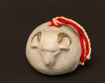 日本の土鈴、動物鈴、ヴィンテージ土鈴、手作り陶器人形、干支動物