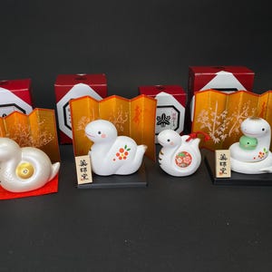 Japanese Zodiac Snake, Yakushi Ceramic Desktop Ornament, Cute Snake Figurine, ETO 2025 Year of snake, Home Decor