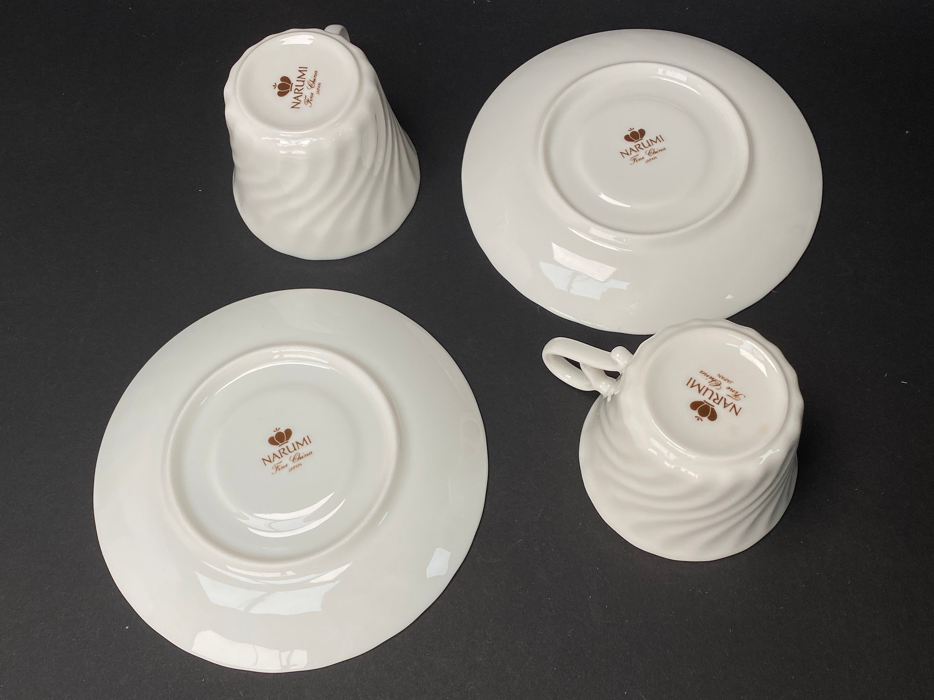 Japan Narumi PAIR Tea Cup, Coffee Cup & Saucer, With Box, White Porcelain Set, Elegant Design, Made in Japan, Vintage - Etsy Japan Narumi PAIR Tea Cup, Coffee Cup & Saucer, With Box, White Porcelain Set, Elegant Design, Made in Japan, Vintage - Etsy