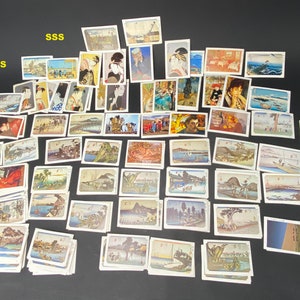 Tarjeta vintage japonesa Ukiyoe con sello, paquete individual, 5 en 1, bolsa sorpresa aleatoria