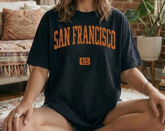 San Francisco 415 Shirt, Comfort Colors T-shirt, Long Sleeve, Kids