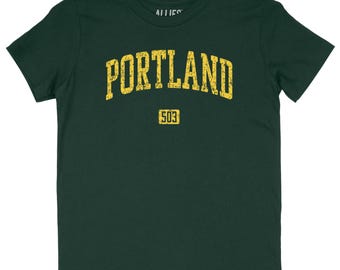 Portland 503 T-shirt voor kinderen – netnummer 503 – jeugdshirt voor jongens en meisjes – T-shirt in Portland City-stijl