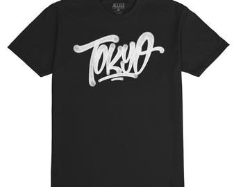 Camiseta Tokyo Handstyle / Camiseta unisex con arte callejero de grafiti / Regalo y recuerdo de anime y manga para viajeros de Tokio