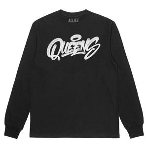 Queens NYC Handstyle Long Sleeve T-Shirt | Graffiti Street Art Design | Unisex Urban Fashion | Men’s Streetwear | Original New York City Tee