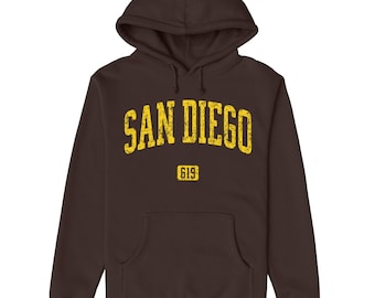 San Diego 619 Hoodie | Vintage Style California Hoodie For Men Or Unisex | Retro Pullover Gift For Him Her | Area Code 619 Shirt