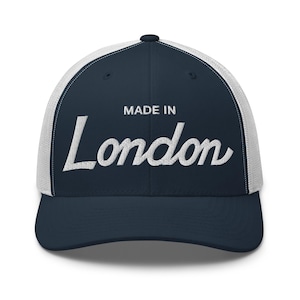 London Trucker Hat | Made in London Cap | Retro London Hat | Mesh Back Hat | Unisex London Gift | Vintage London Cap | London Sports Hats