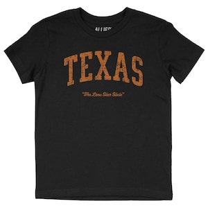 Texas Kids T-Shirt | The Lone Star State Tee | Youth Boys Girls Teen | Unisex Texas Shirt | Retro Adventure Design | TX Vacation Souvenir