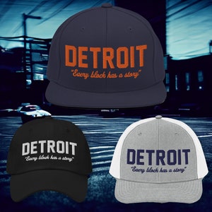 Detroit Hat | Detroit Pride Snapback Hat, Dad Hat, and Trucker Hat | Unisex Detroit Cap | Detroit Sports Hat | Detroit Michigan Gift