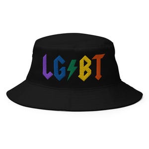 LGBT Rocks Bucket Hat | LGBTQ Pride Cap | Funny Retro Summer Hat | Inclusive Festival Hat | Gay Pride Gift | Colorful Rainbow Hat