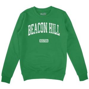 Sweat-shirt Boston Beacon Hill | Pull Boston vintage | Ras du cou unisexe rétro | Cadeau du quartier de Boston