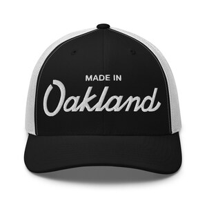 Oakland Trucker Hat Made in Oakland Cap Retro Oakland Hat Mesh Back Hat ...