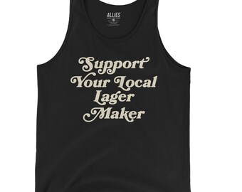 Tanktop pilsbier | Uniseks ambachtelijk biershirt | Cadeau brouwerijliefhebber | Steun lokale brouwers | Retro bierkleding | Tanktop bierliefhebber