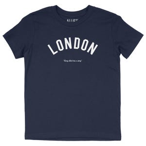 London Kids T-Shirt | Retro Athletic Style Youth Tee | Vintage Unisex England Shirt for Boys, Girls, and Teens