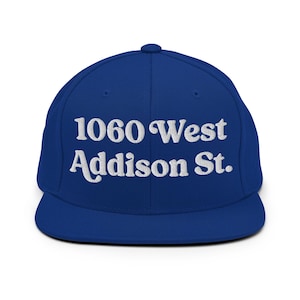 Chicago Baseball Stadium North Side Snapback Hat | Wrigleyville Stadium Address Cap | Windy City Sports Hat | Classic Baseball Fan Gift