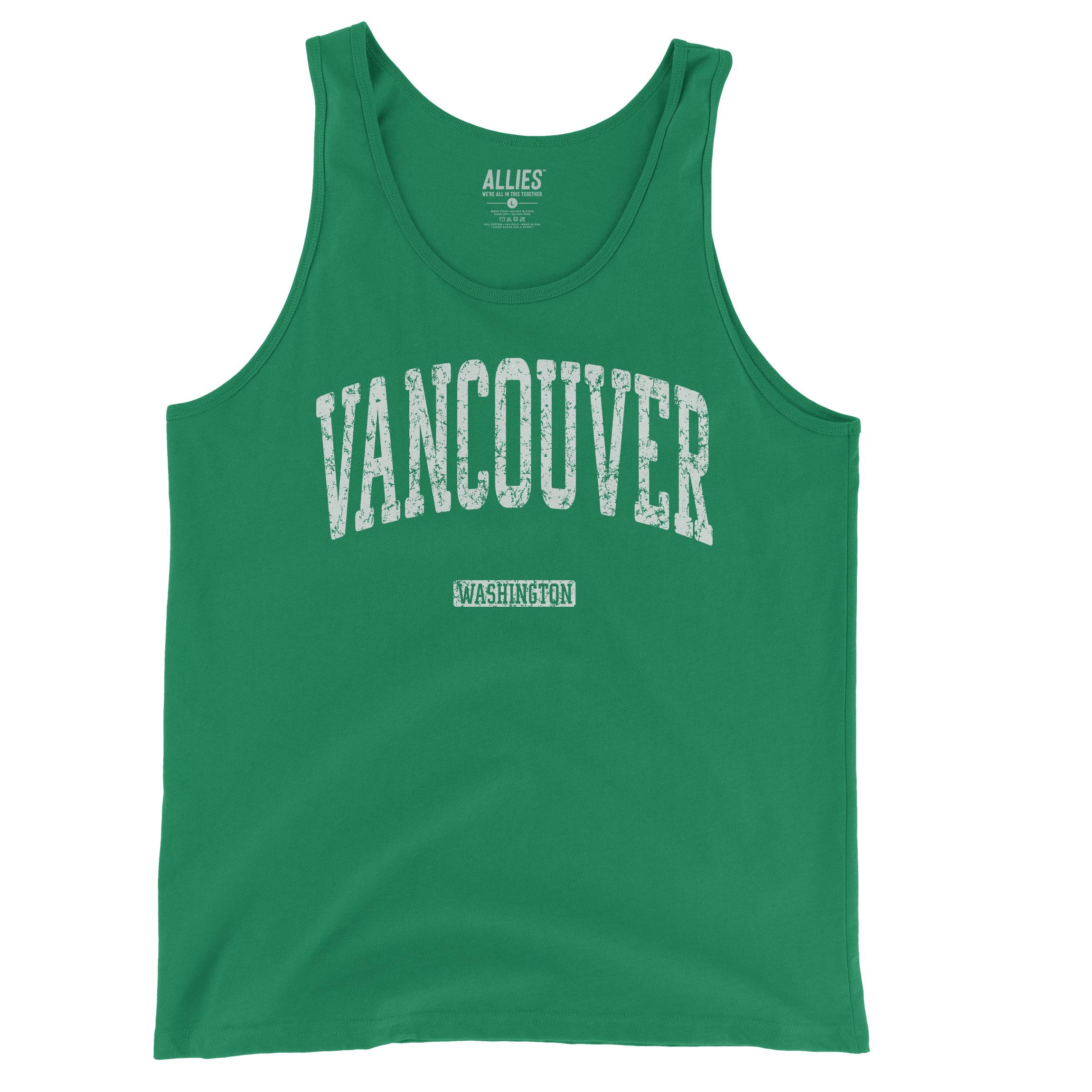 Camiseta sin mangas de Vancouver Washington / Camiseta sin mangas retro PNW / Camiseta sin mangas vintage de Washington / Camiseta de aventura unisex / Regalo del noroeste del Pacífico