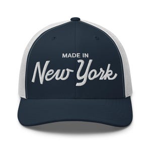 New York Trucker Hat | Made in NYC Cap | Retro NY Hat | Mesh Back Hat | Unisex New York Gift | Vintage NY Cap | New York Sports Hat