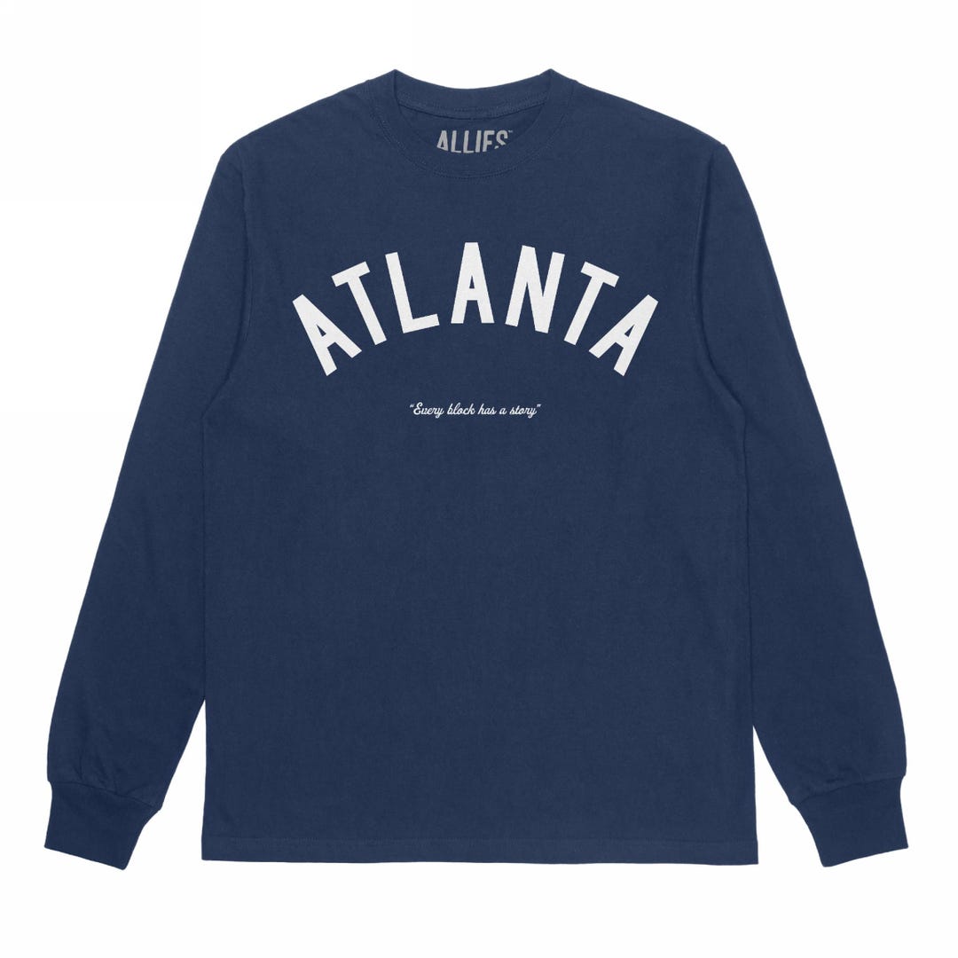 Retro Atlanta Long Sleeve T-shirt - Vintage Peach City Style for ...