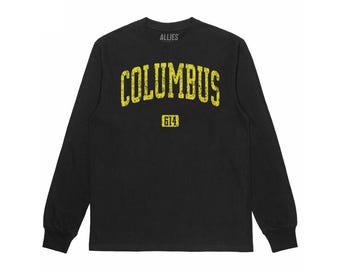 Camiseta de manga larga Columbus 614 / Camiseta Columbus Ohio para hombre y unisex / Camiseta de manga larga con código de área 614 / Camiseta vintage de Columbus / Regalo de Ohio