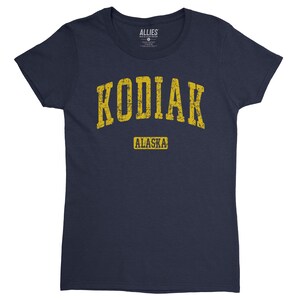 Kodiak Alaska Women&#39;s T-Shirt | Vintage Alaska Shirt | Retro Ladies Kodiak Tee | Alaska Adventure Gift