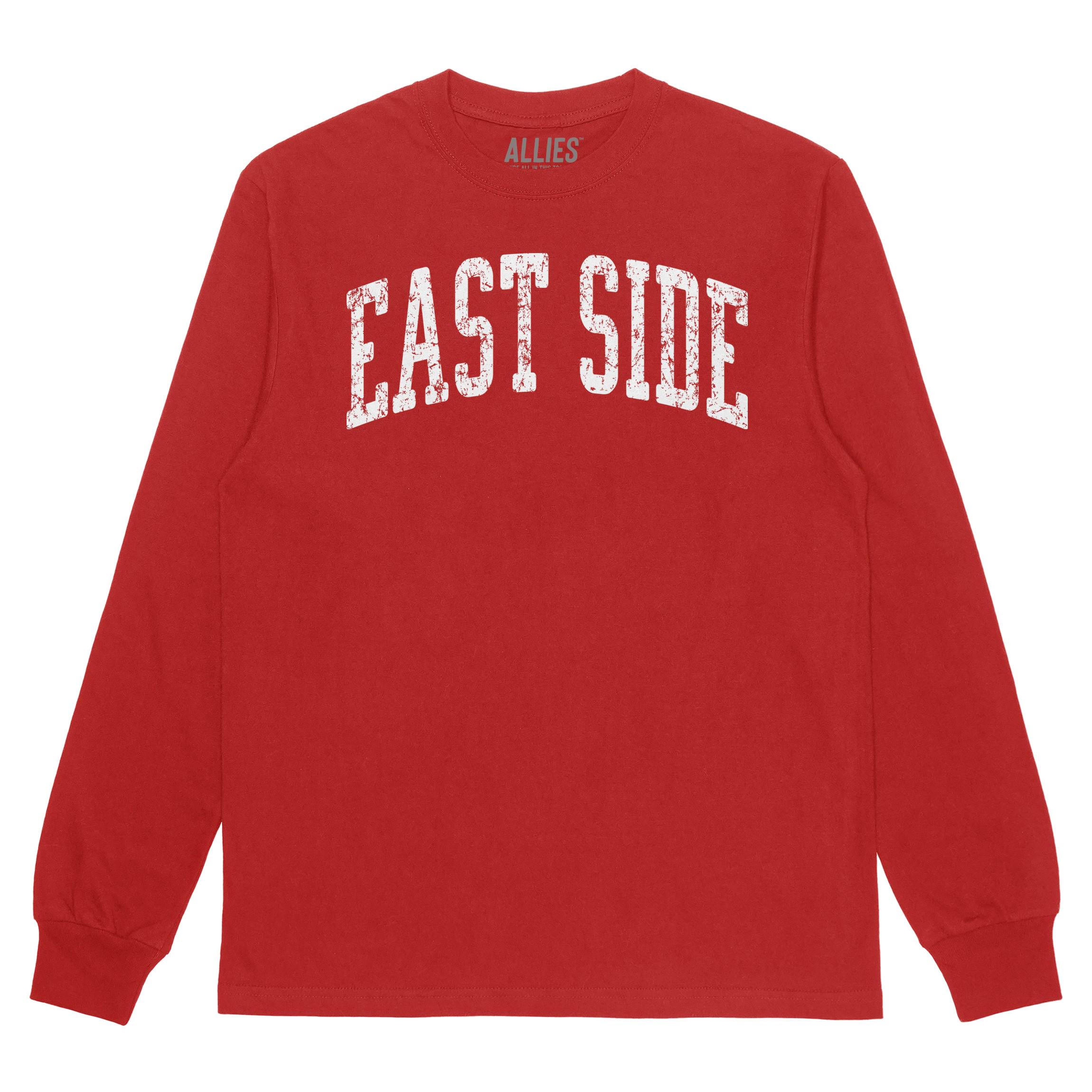 Vintage East Side Long Sleeve T-shirt | Retro Neighborhood Tee for