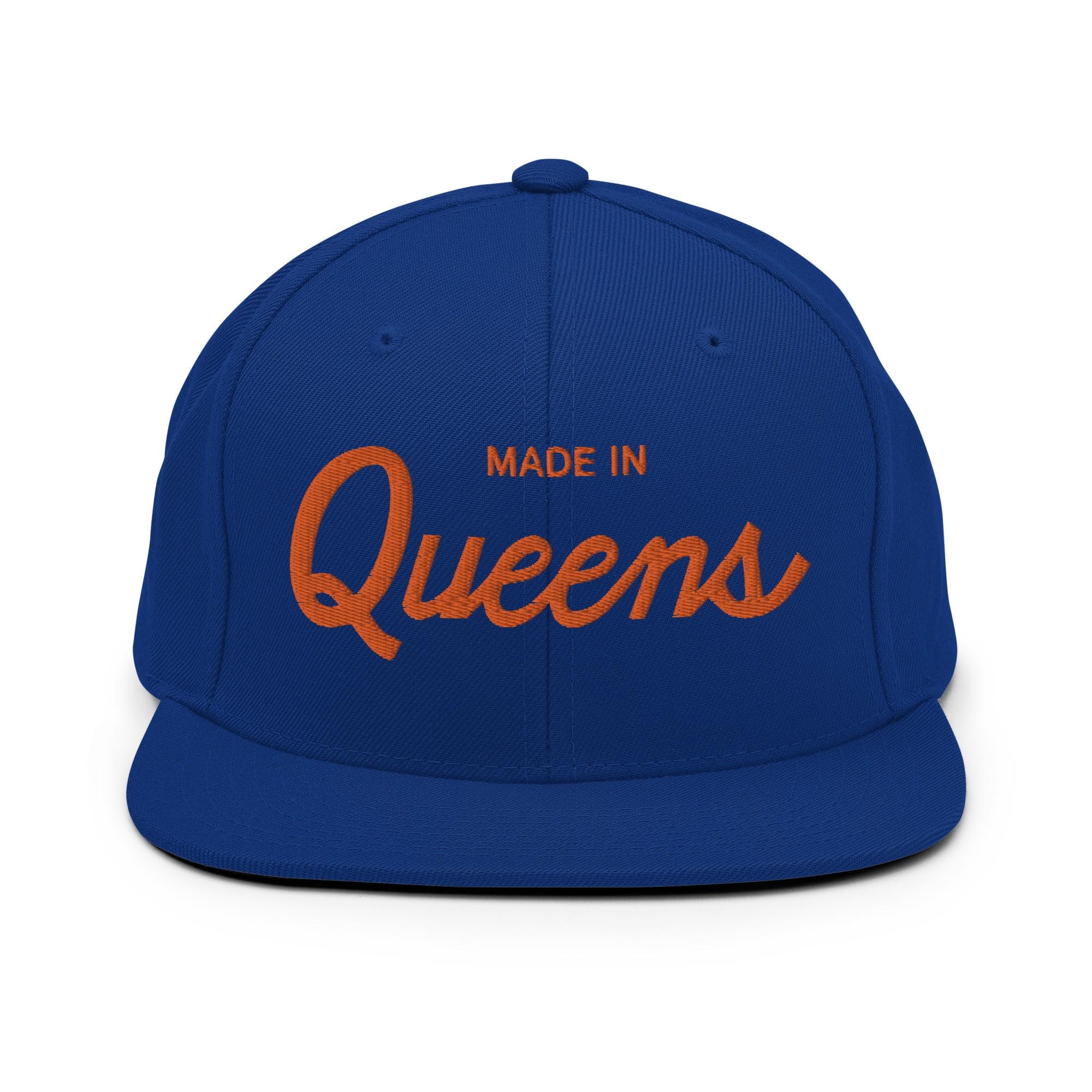 Made in Queens Snapback Hat | Original Retro Script Baseball Cap