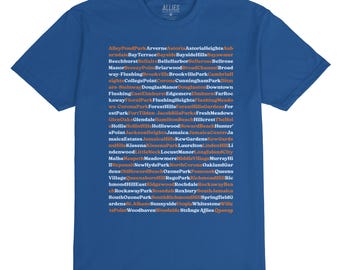 Camiseta de los barrios de Queens, NY / Camiseta retro unisex para hombre / Regalo de Queens para él / Recuerdo vintage de Nueva York / Camiseta para amantes de Queens