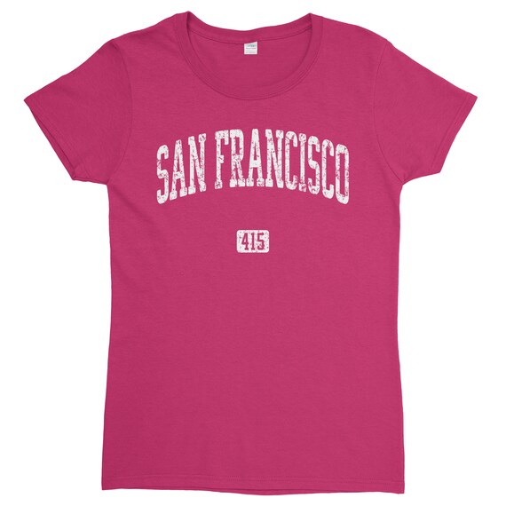 T shirt San Francisco 415 pour femme Vetements SF vintage retro Cadeau classique San Francisco 415 Vetements avec code regional de la baie pour femmes Etsy France