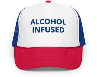 Czapka z daszkiem z pianki vintage z dodatkiem alkoholu | Zabawna czapka do picia | Retro czapka typu snapback | Humorystyczny prezent na imprezę | Czapka z siateczki dla miłośnika piwa | Oryginalna czapka