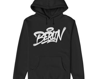 Sweat à capuche style main Berlin | Design graffiti berlinois | Chemise street art pour homme et unisexe | chemise berlinoise pour les fans de la ville | Cadeau polaire Allemagne