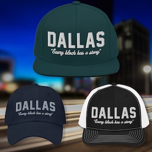Dallas Hat | Dallas Pride Snapback Hat, Dad Hat, and Trucker Hat | Unisex Dallas Cap | Dallas Sports Hat | Dallas Texas Gift