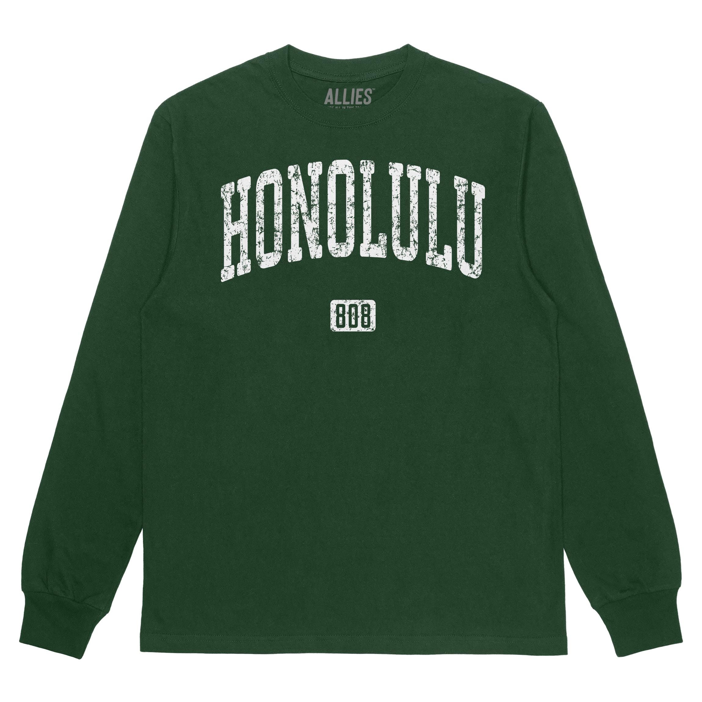 Honolulu 808 Long Sleeve T-shirt | Vintage Hawaii Area Code 808