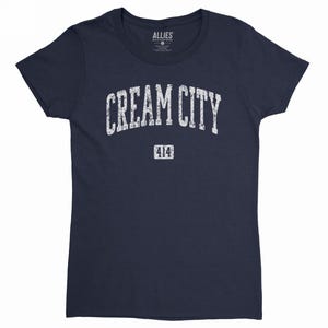 Cream City 414 Milwaukee Womens T-Shirt | Milwaukee Area Code Tee | Fitted Cream City Shirt | 414 Milwaukee Tee | Womens City Shirt