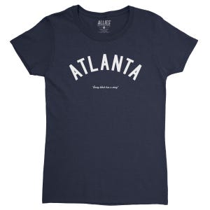 Atlanta Women&#39;s T-Shirt | Retro Georgia Style Tee | Vintage ATL Graphic | Southern Pride Shirt | Peach State Fashion | Atlanta Gift Idea