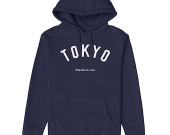 Tokyo Story Hoodie | Vintage Retro Design for Men & Unisex | Celebrate Tokyo Japanese Vibe | Tokyo Japan Fleece Gift Souvenir