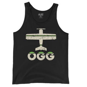 Kahului OGG Airport Tank Top | Vintage Retro Maui Reise-Shirt für Männer & Unisex | OGG Airport Code Ärmelloses T-Shirt | Hawaii Geschenk