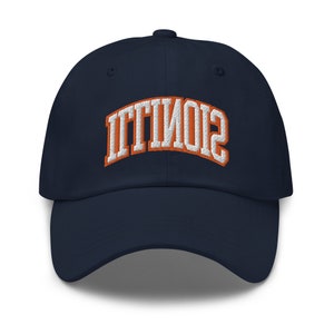 Illinois Dad Hat - Illinois Flipped - Low Profile, Curved Visor, Cap, Strapback, Illinois Sports, Illinois Gift, Alumni