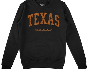 Texas Sweatshirt | Unisex Retro Texas Pullover | Mittelgewicht Zustand Geschenk für ihn sie oder einsame Stern Zustand Liebhaber