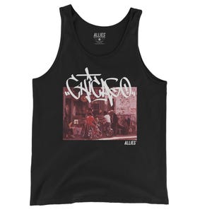 Chicago Graffiti Tank Top | Original Design with Vintage Street Photo | Men’s and Unisex Graphic Tank | Chicago City Gift