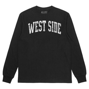 T-shirt à manches longues West Side | T-shirt quartier rétro | Vêtements West Side classiques pour hommes et unisexe