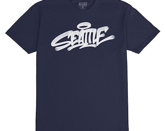 Seattle Handstyle T-Shirt | Men's Unisex Graffiti Tee | Seattle Street Art Design | Perfect Gift for Natives, Travelers, Souvenir Lovers