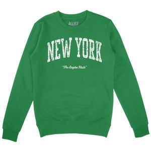Felpa con cappuccio dello Stato di New York / Maglione unisex retrò di New York / Regalo di peso medio Empire State per lui e per lei / Amanti della Hudson Valley e di New York