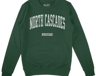 Sudadera North Cascades / Sudadera retro de parque nacional / Sudadera vintage de Washington / Sudadera unisex de aventura / Regalo de montaña