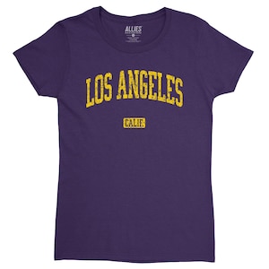 T-shirt femme Los Angeles | LA Apparel vintage rétro | Cadeau classique de Los Angeles | Vêtements LA Neighborhood Pride pour femmes