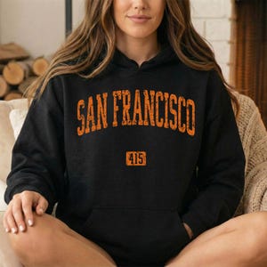 San Francisco-hoodie, sweatshirt met netnummer 415, SF Varsity City-cadeau, Bay Area Souvenir