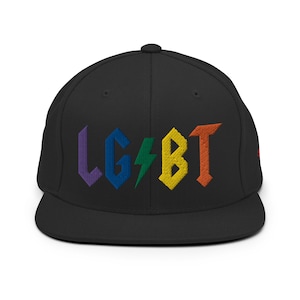 LGBTQ Rocks Snapback Hat - Flat Brim, Structured Cap, LGBTQ Ally, Pride Hat, Gay Pride, Trans, Queer Gift