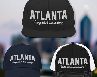 Atlanta Hat | Atlanta Pride Snapback Hat, Dad Hat, and Trucker Hat | Unisex Atlanta Cap | Atlanta Sports Hat | Atlanta Georgia Gift