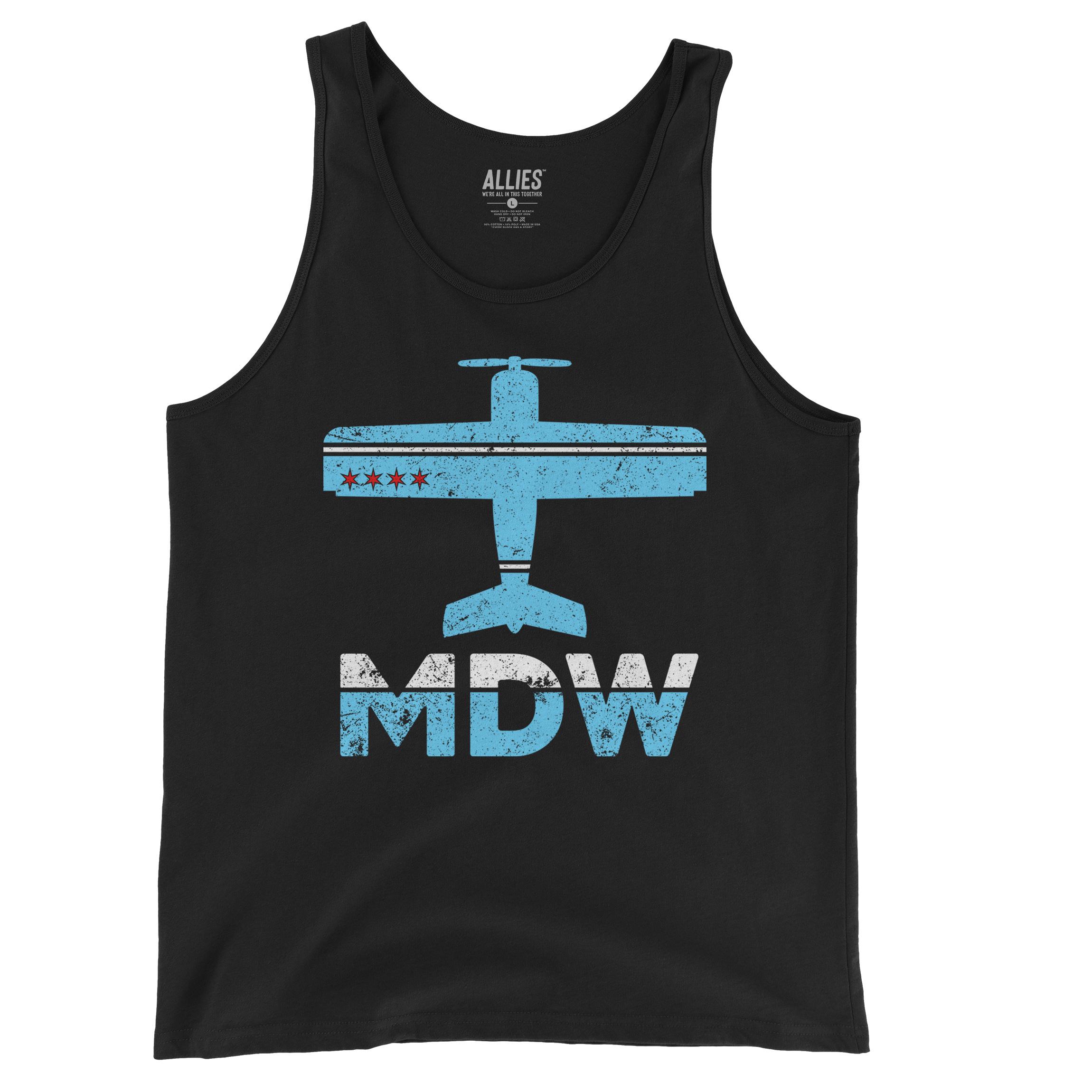 シカゴ MDW レトロ エアプレーン タンクトップ | ヴィンテージ ミッド
