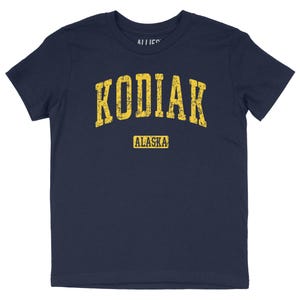 Kodiak Alaska Kids T-Shirt | Vintage Alaska Shirt for Boys & Girls | Retro Unisex Kodiak Tee for Teens | Youth Adventure Gift
