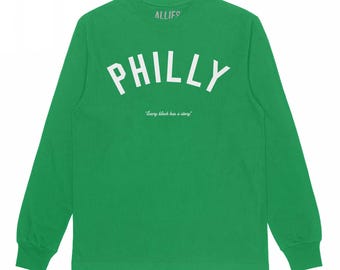 Vintage Philadelphia-shirt met lange mouwen | Philadelphia retro atletisch T-shirt | Uniseks grafisch shirt | Gezellig Philadelphia-cadeau | Kleding Pennsylvania